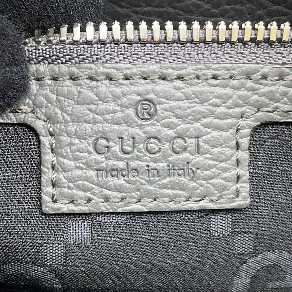 GUCCI ECONYLON GG Shoulder Bag Gray/Black767931 GG Polyester Size Medium