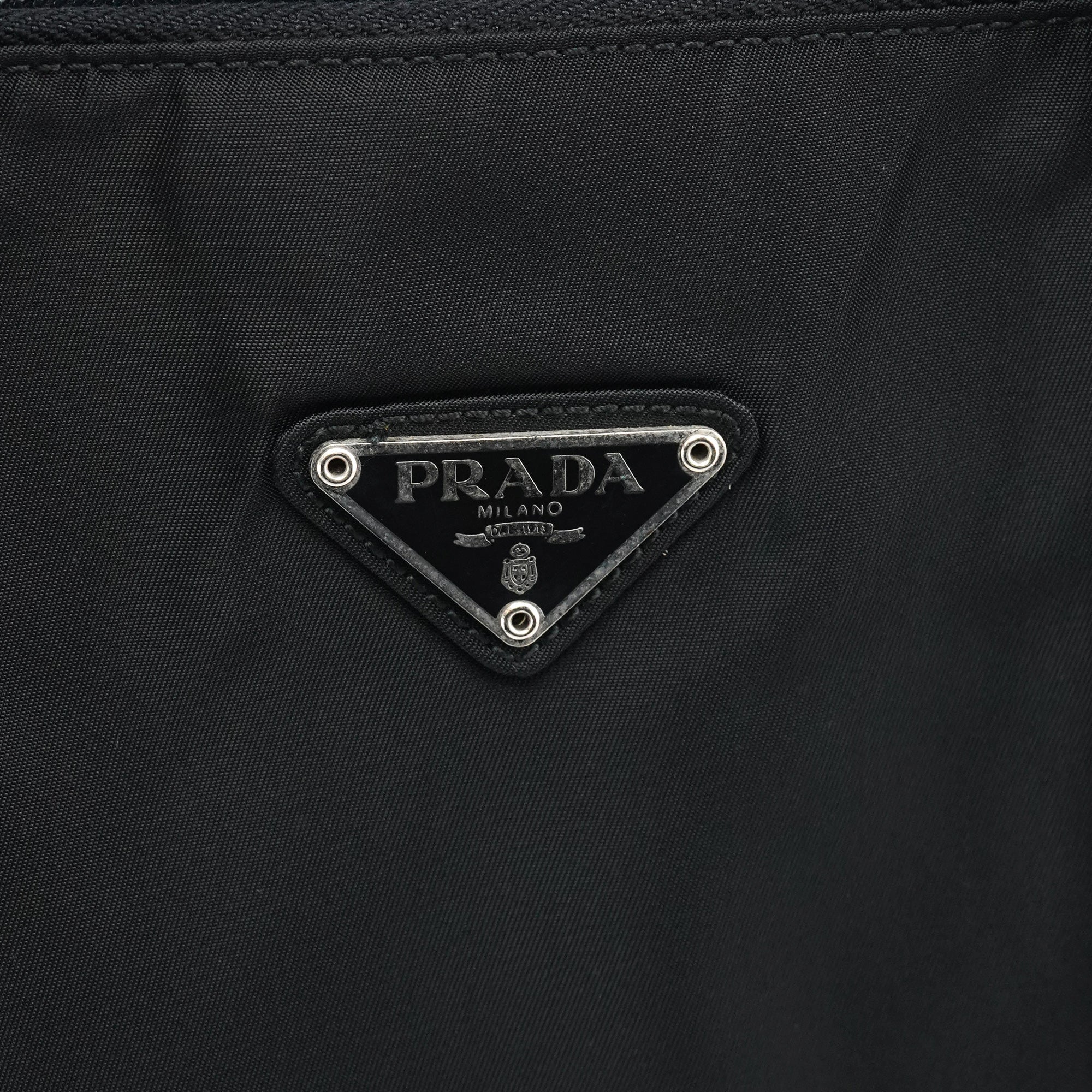 1995 Black Tessuto Nappa Nylon Tote Bag