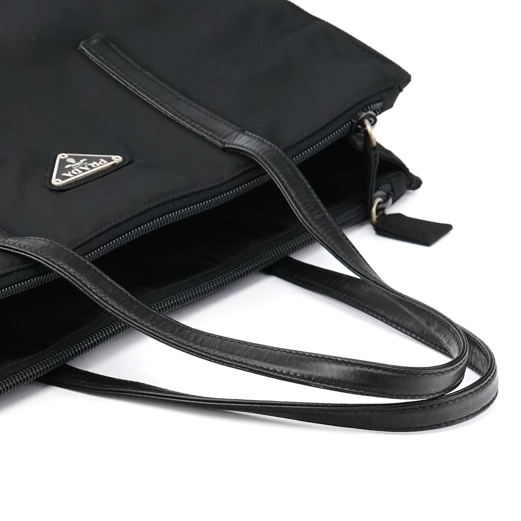 1995 Black Tessuto Nappa Nylon Tote Bag