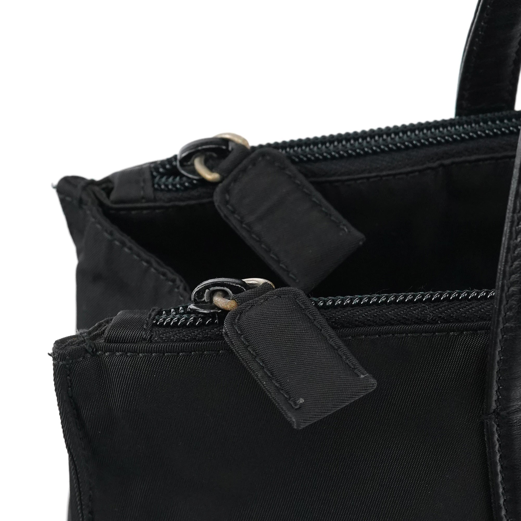 1995 Black Tessuto Nappa Nylon Tote Bag