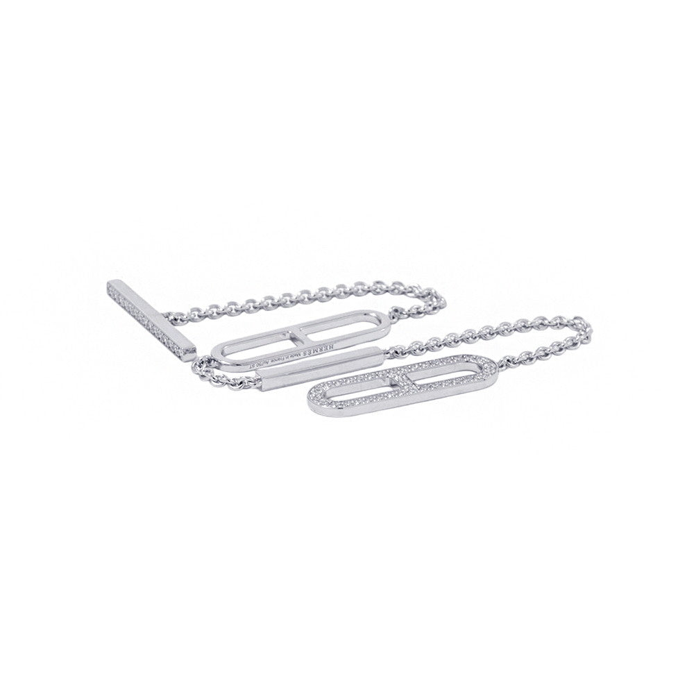 HERMES Ever Chaine d'Ancre Bracelet Size ST 18K White Gold