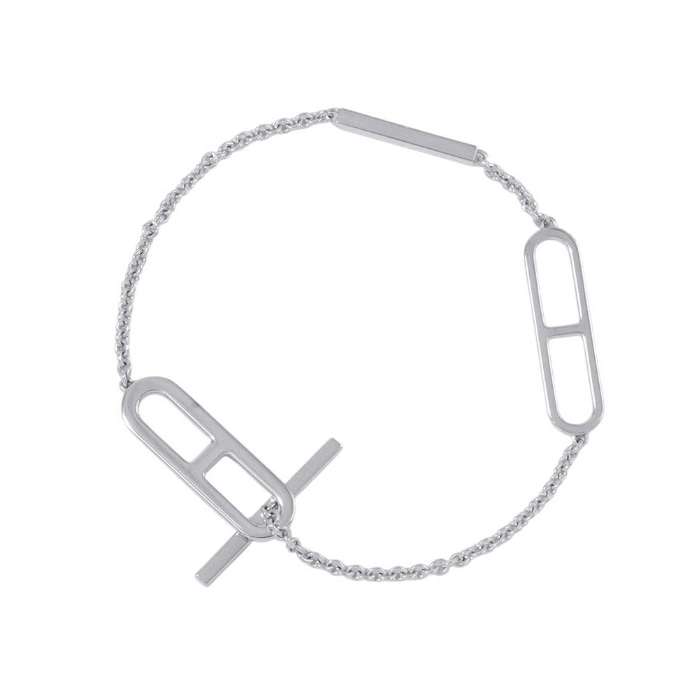 HERMES Ever Chaine d'Ancre Bracelet Size ST 18K White Gold