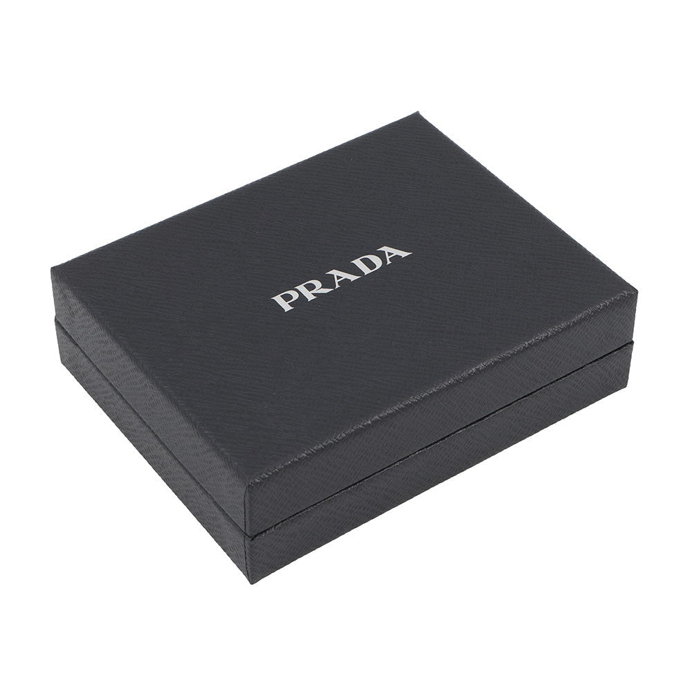 PRADA Triangle Logo Compact Wallet Jasmin Flower1ML050 Leather