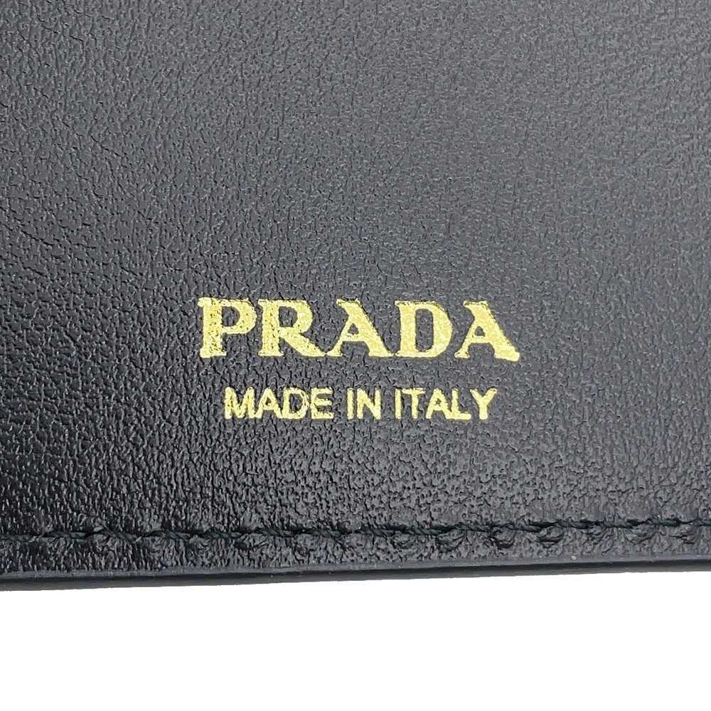 PRADA City Calf Tab Long Wallet Black1MV025 Leather