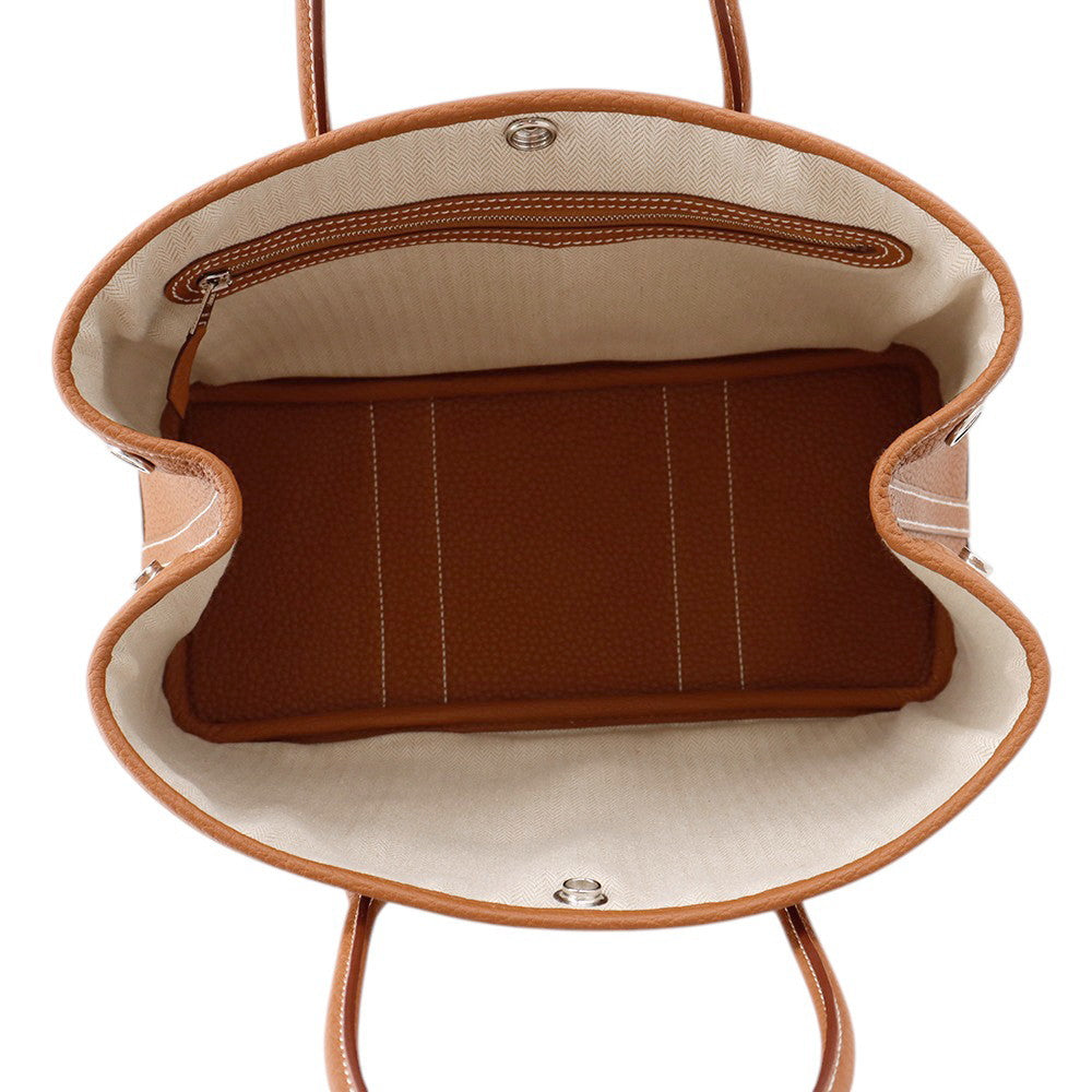 HERMES Garden Party Gold Negonda Leather Size TPM