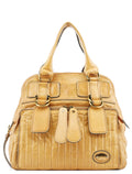 Beige Leather Bay Tote Bag