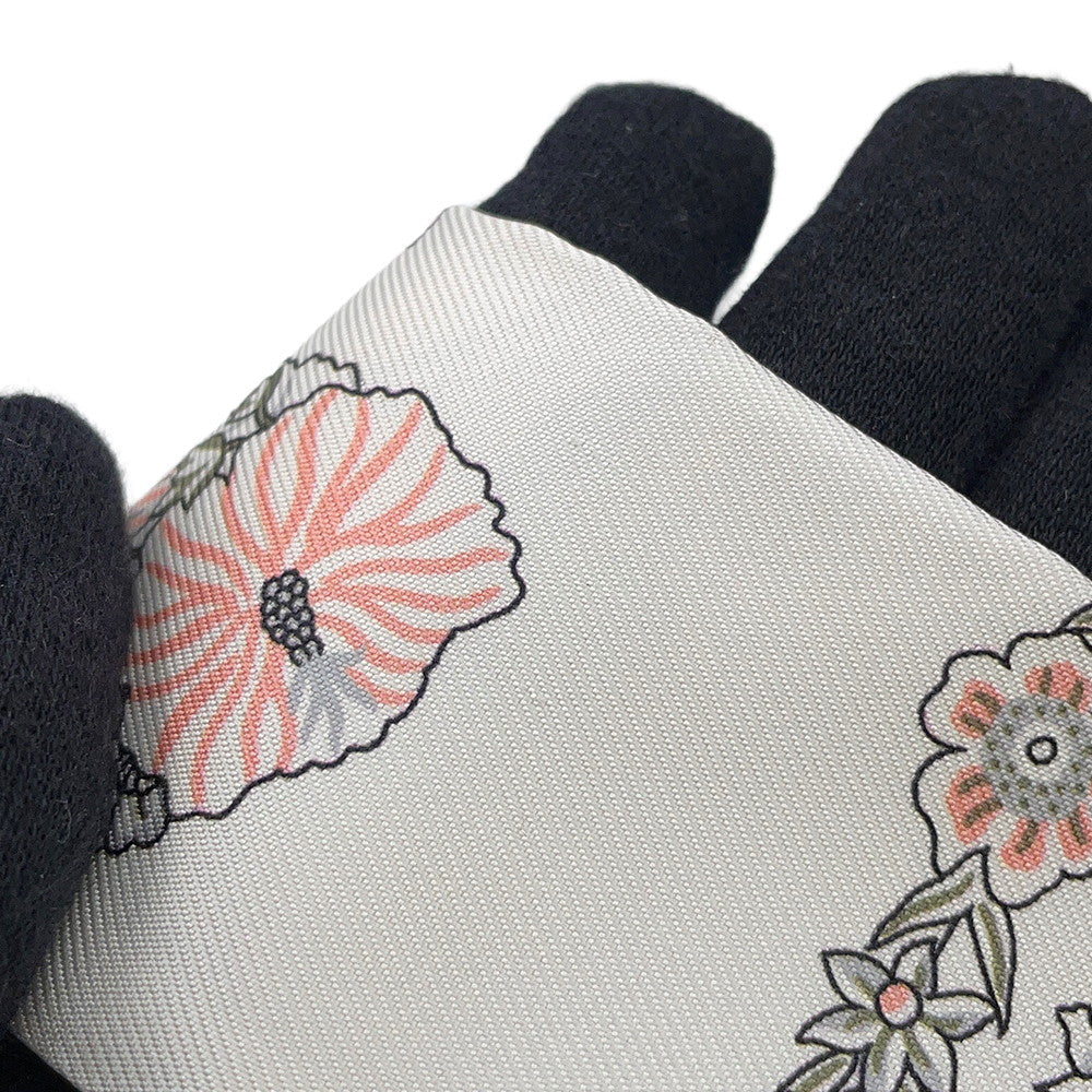 HERMES Twilly Brides de Gala en Fleurs & Eyeliner Spring/Summer 2025 White/Gray/Cuir Silk100%