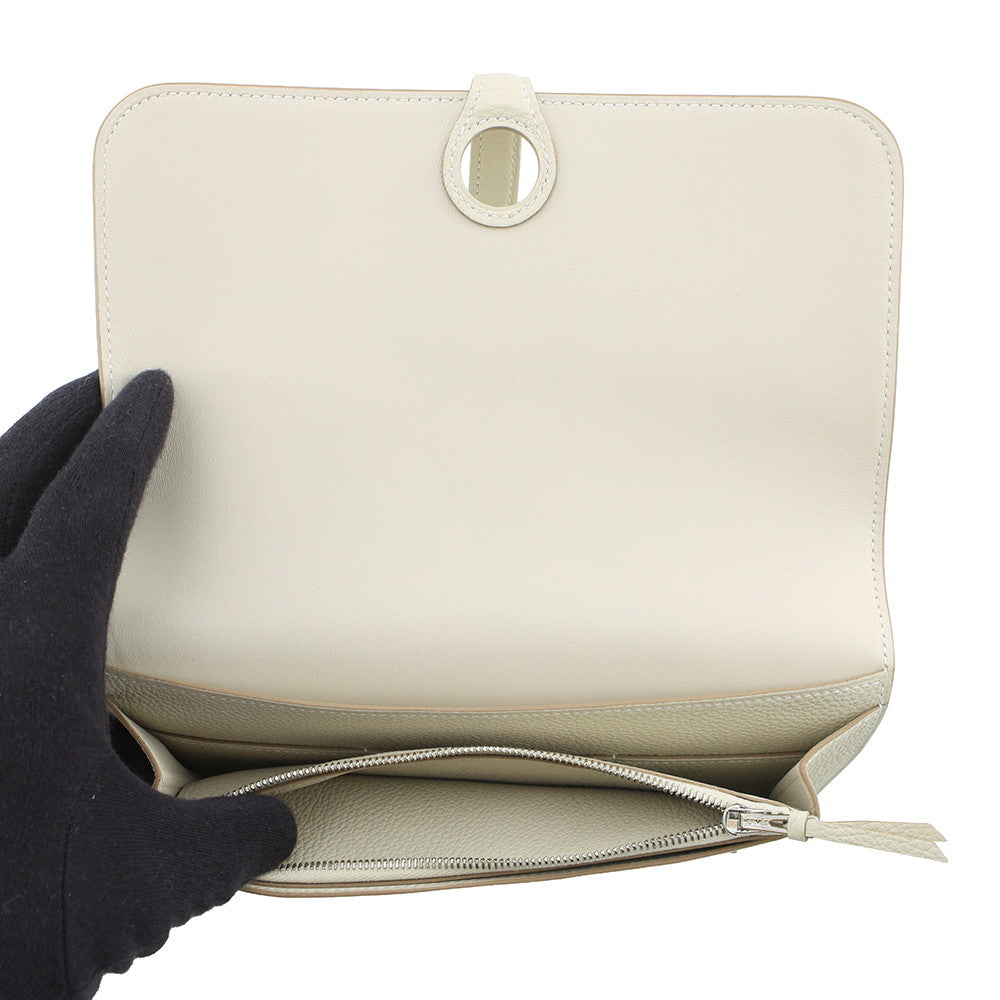 HERMES Dogon Duo Craie Togo Leather
