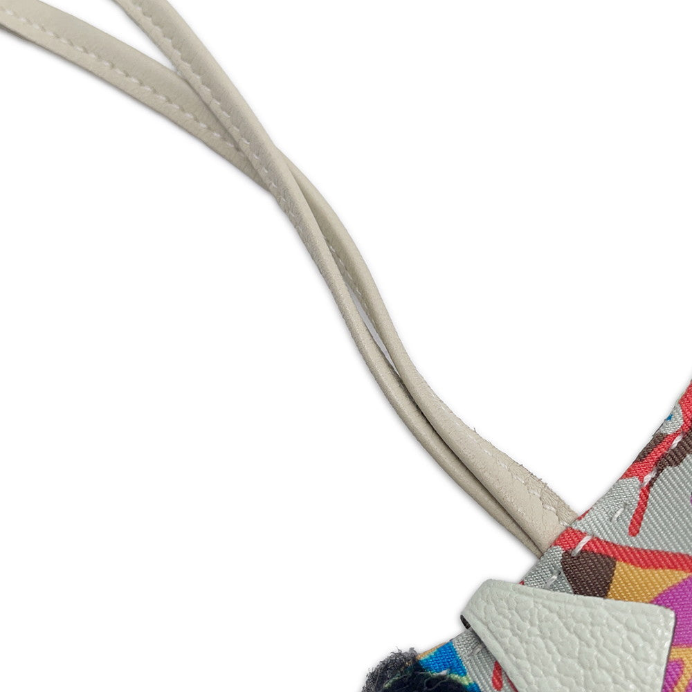 HERMES Buddy Aloha Bag Charm Black/Craie/Vert Fizz Lambskin Mouton