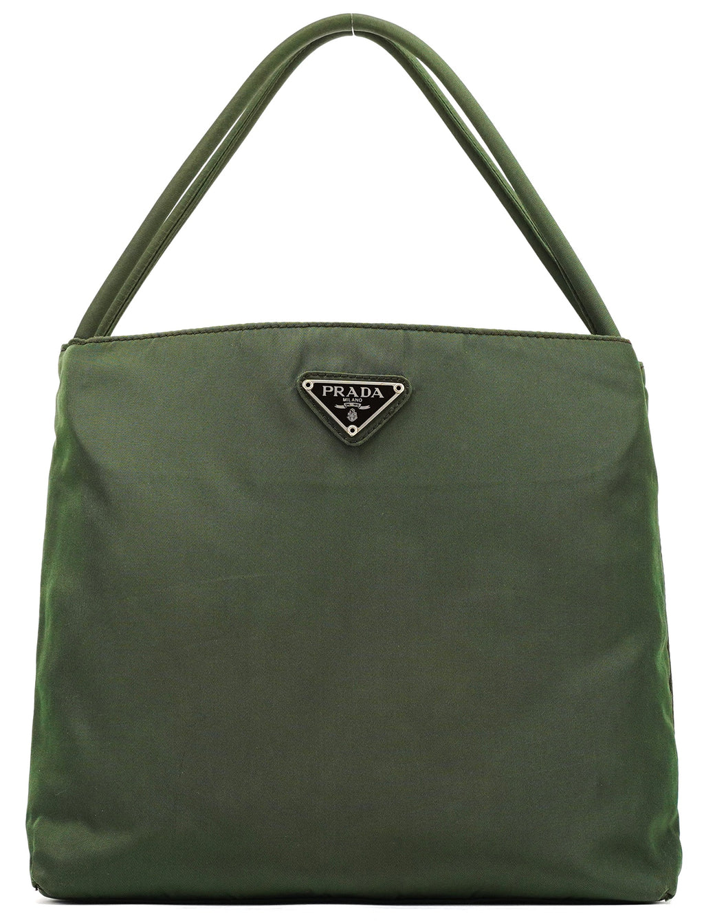 B6243 Green Tessuto City Nylon Tote Bag