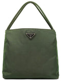 B6243 Green Tessuto City Nylon Tote Bag
