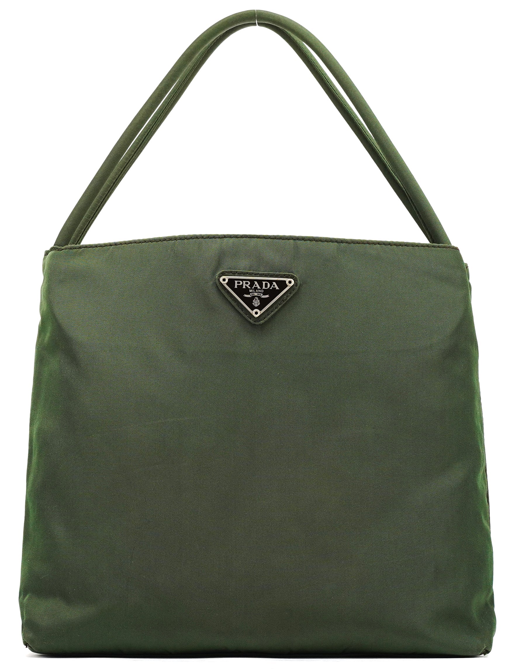 B6243 Green Tessuto City Nylon Tote Bag