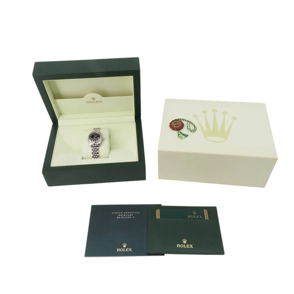 ROLEX Datejust W26mm Stainless Steel K18WG Black Dial179174