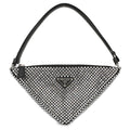 PRADA Triangle Pouch Black1NQ044_2AWL_F0T7O Satin CrystalBijoux