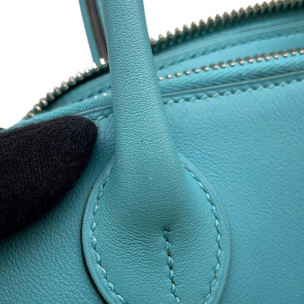HERMES Bolide Sucre Blue Saint-Cyr Swift Leather