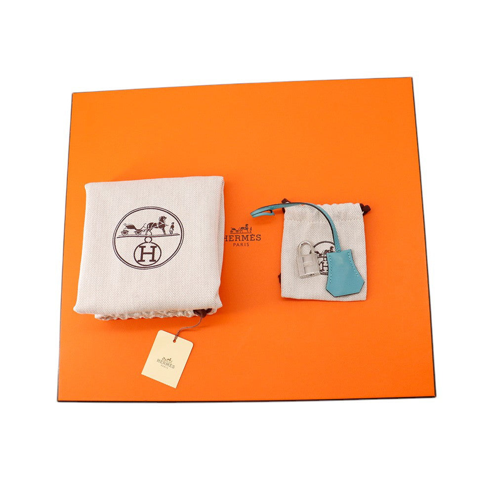 HERMES Bolide Sucre Blue Saint-Cyr Swift Leather