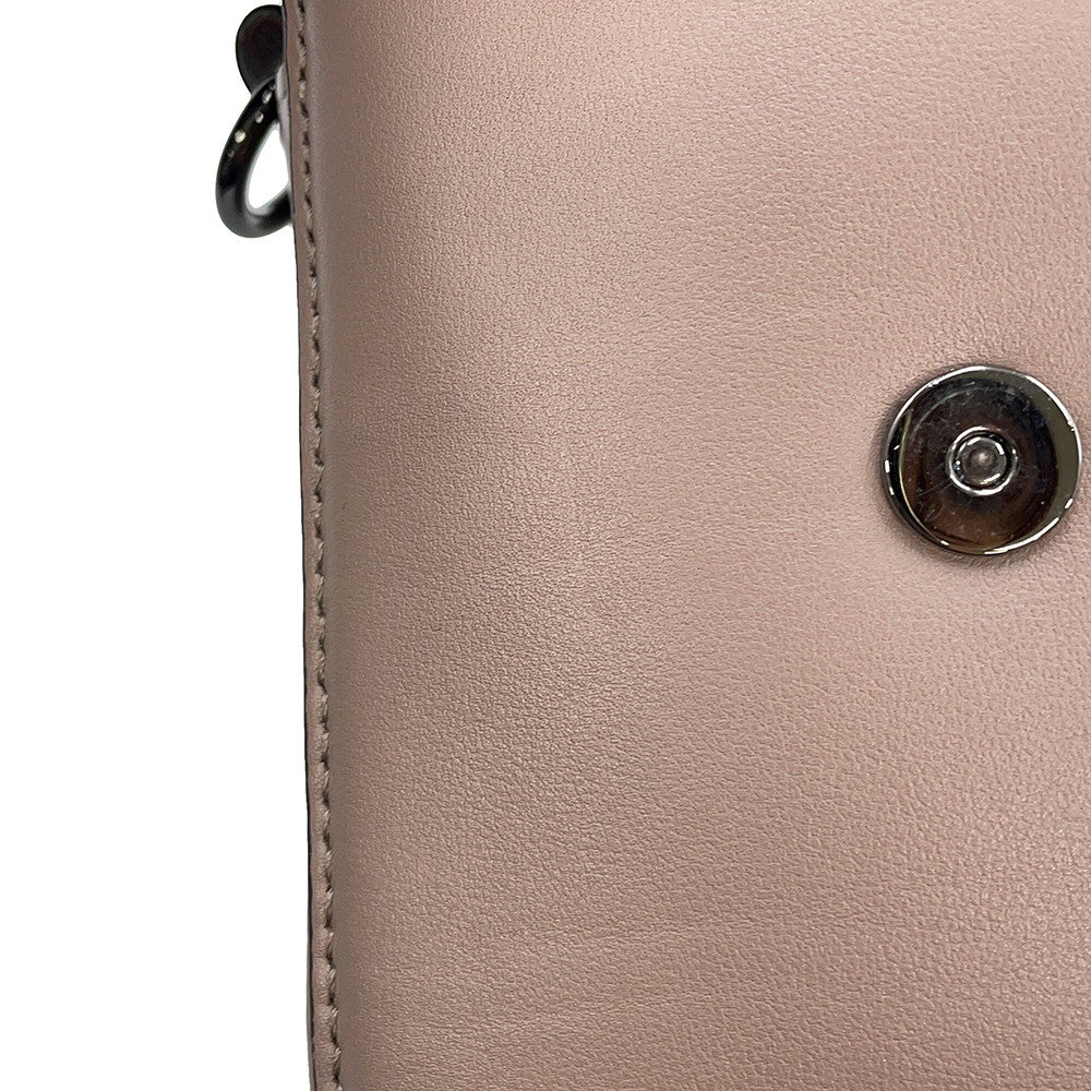 Valentino Garavani Loco V Logo Shoulder Bag Greige Leather
