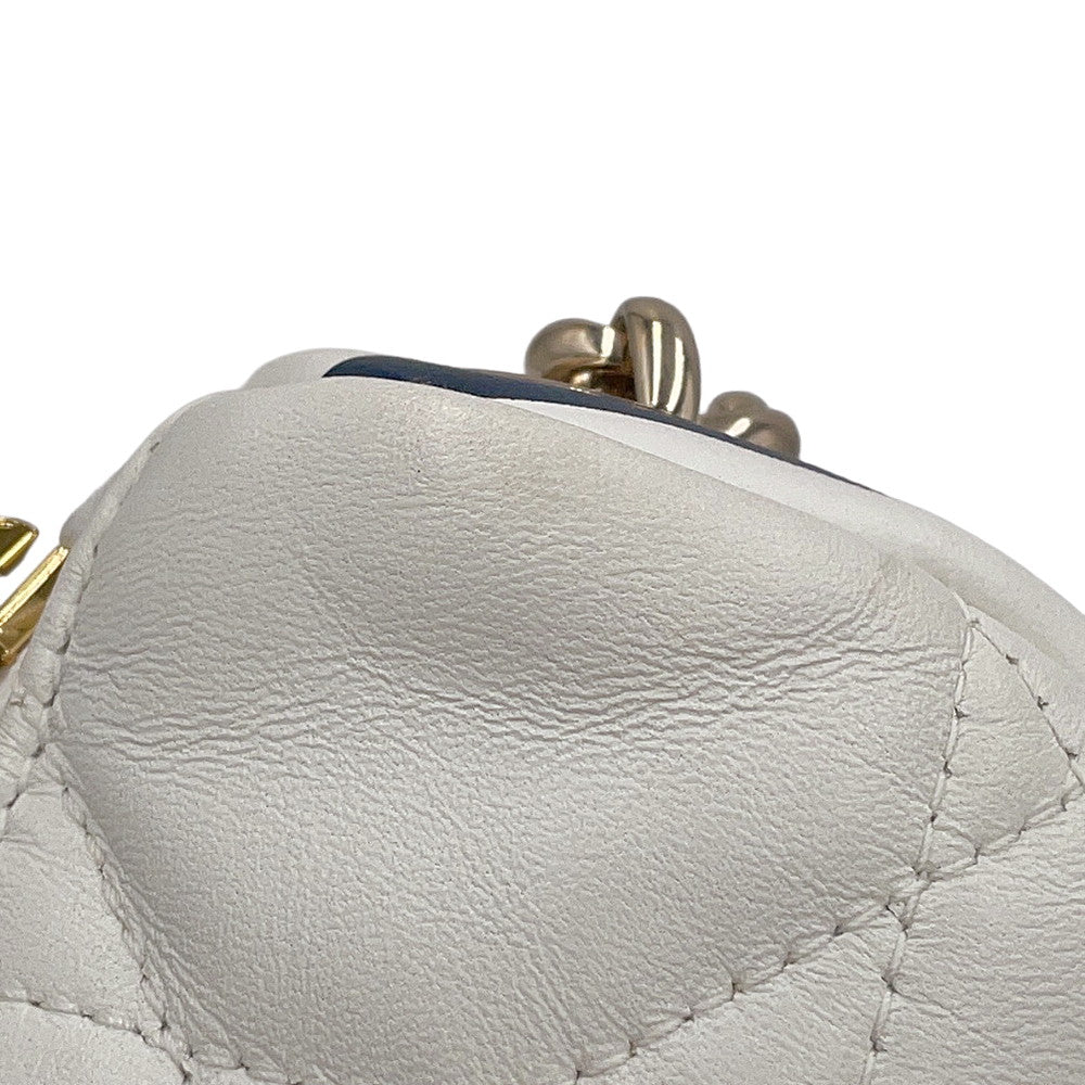 Dior Macrocanage Vibe Hobo White/NavyS7200ONOA_M933 Lambskin Size micro
