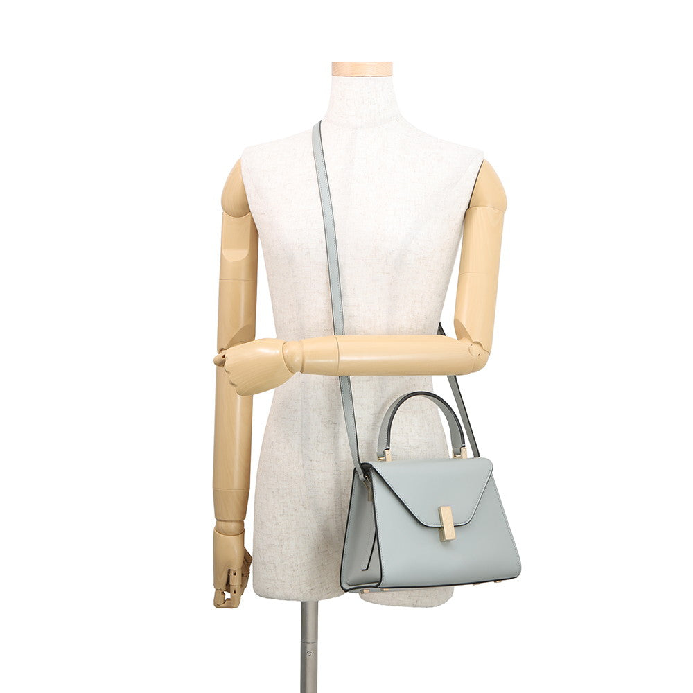 Valextra Valextra Iside 2way Bag Gray Leather Size Mini