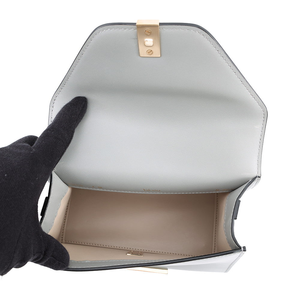 Valextra Valextra Iside 2way Bag Gray Leather Size Mini
