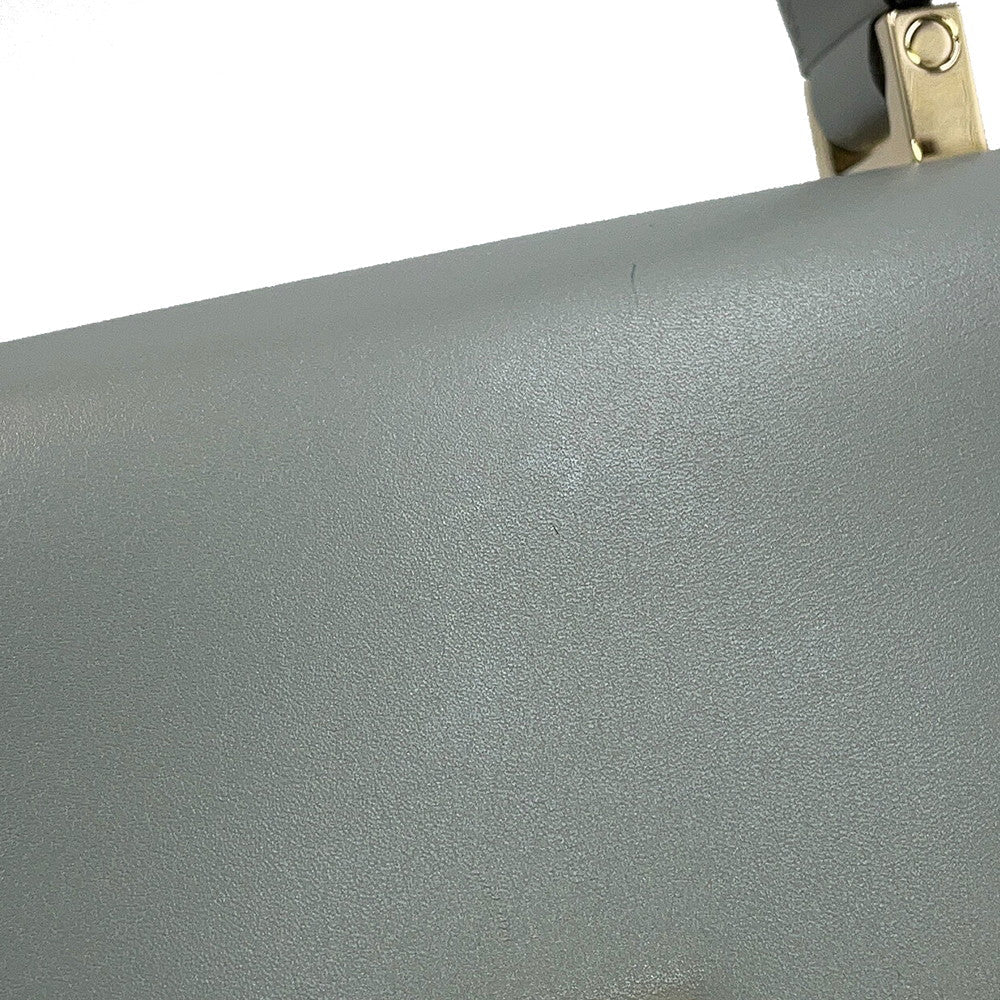 Valextra Valextra Iside 2way Bag Gray Leather Size Mini