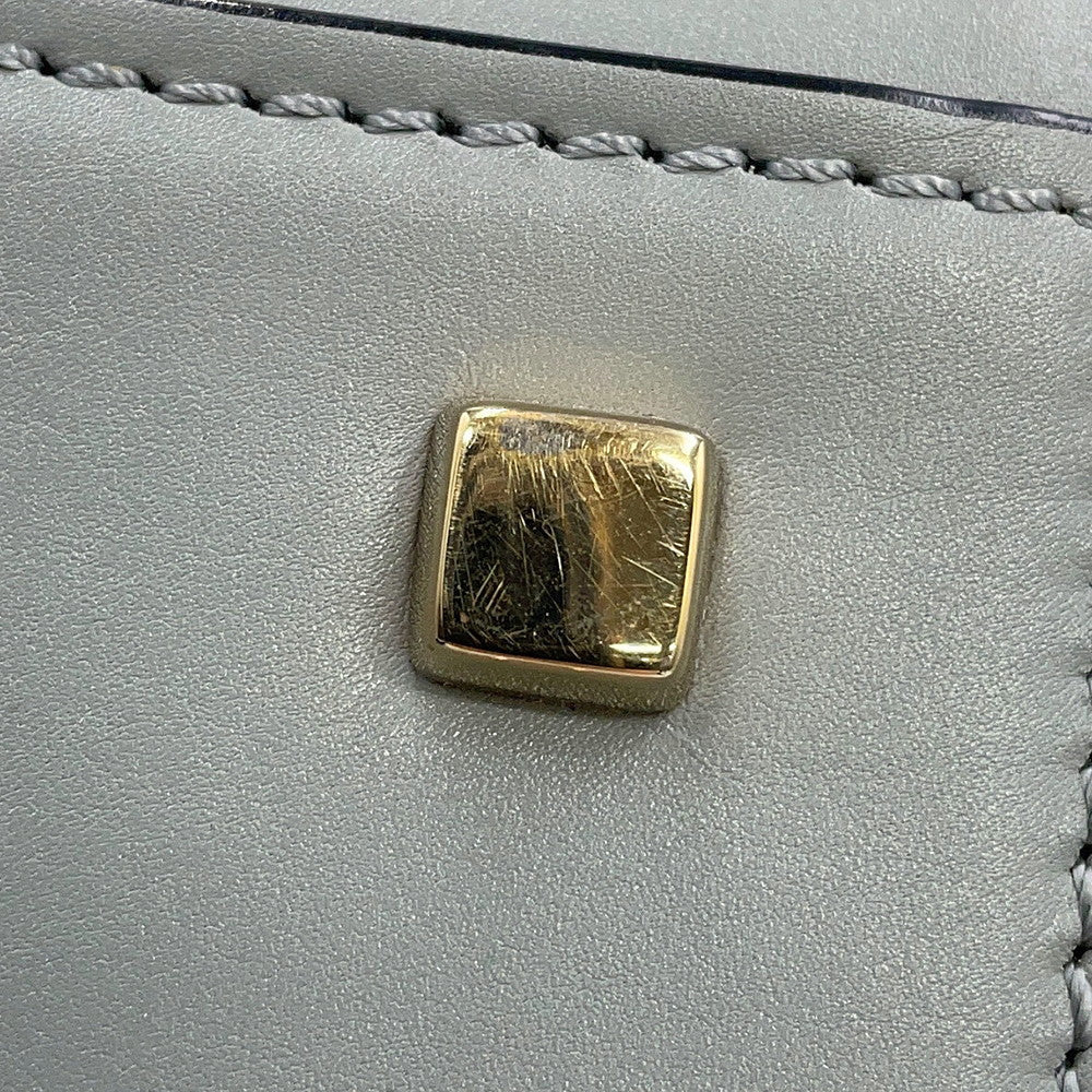 Valextra Valextra Iside 2way Bag Gray Leather Size Mini