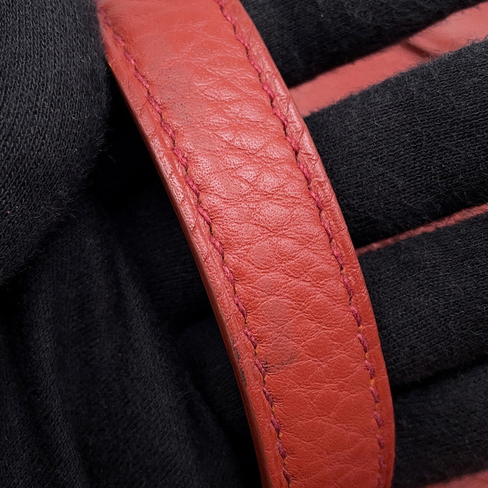 HERMES Cabas Rouge Grenat Togo Leather Size 35