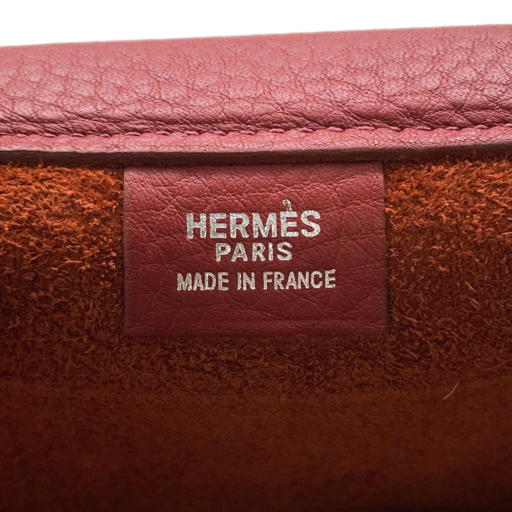 HERMES Cabas Rouge Grenat Togo Leather Size 35