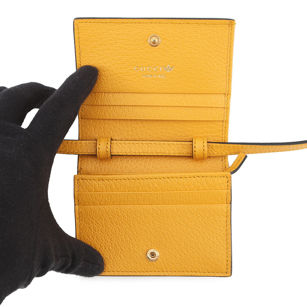 GUCCI Horsebit Shoulder Wallet Adidas Collaboration Yellow/Black702248 Leather