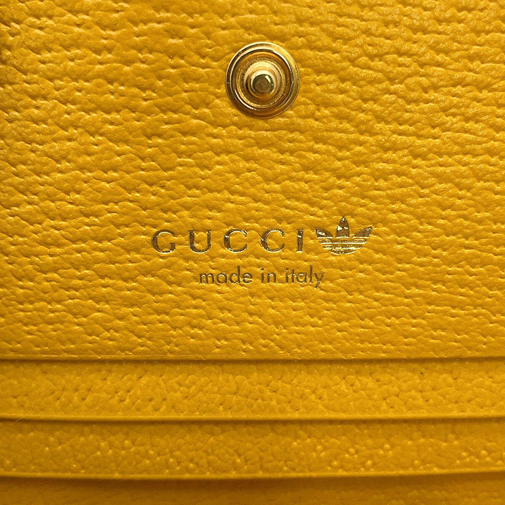 GUCCI Horsebit Shoulder Wallet Adidas Collaboration Yellow/Black702248 Leather