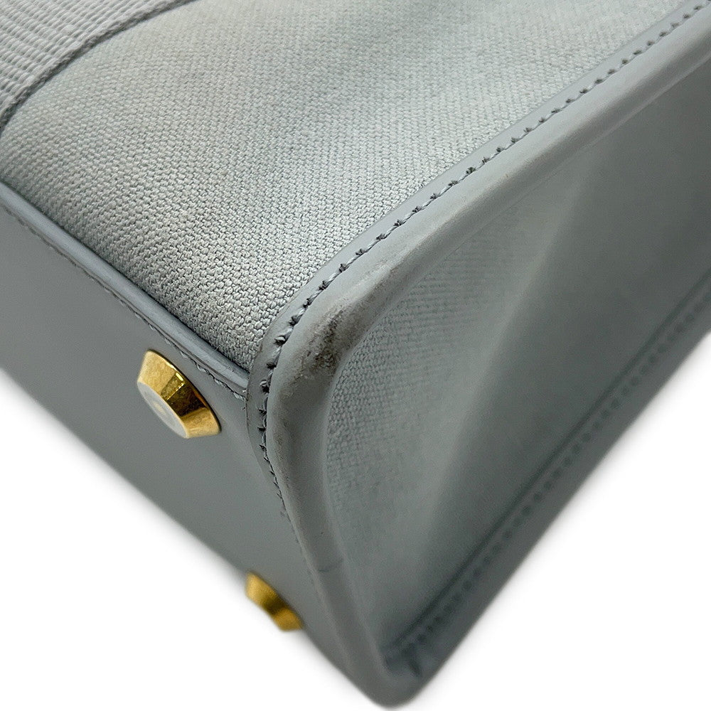 BALENCIAGA Hardware 2WAY Bag Gray671402 Canvas Leather Size S