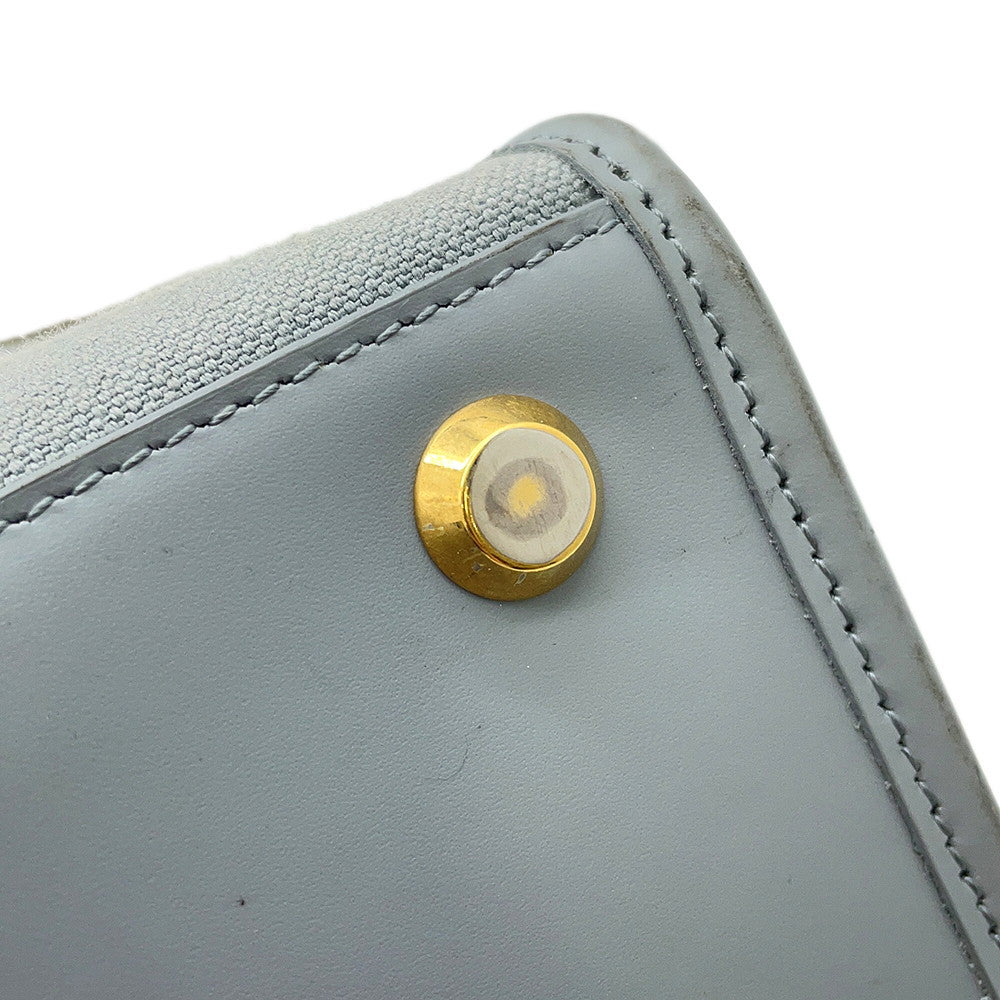 BALENCIAGA Hardware 2WAY Bag Gray671402 Canvas Leather Size S