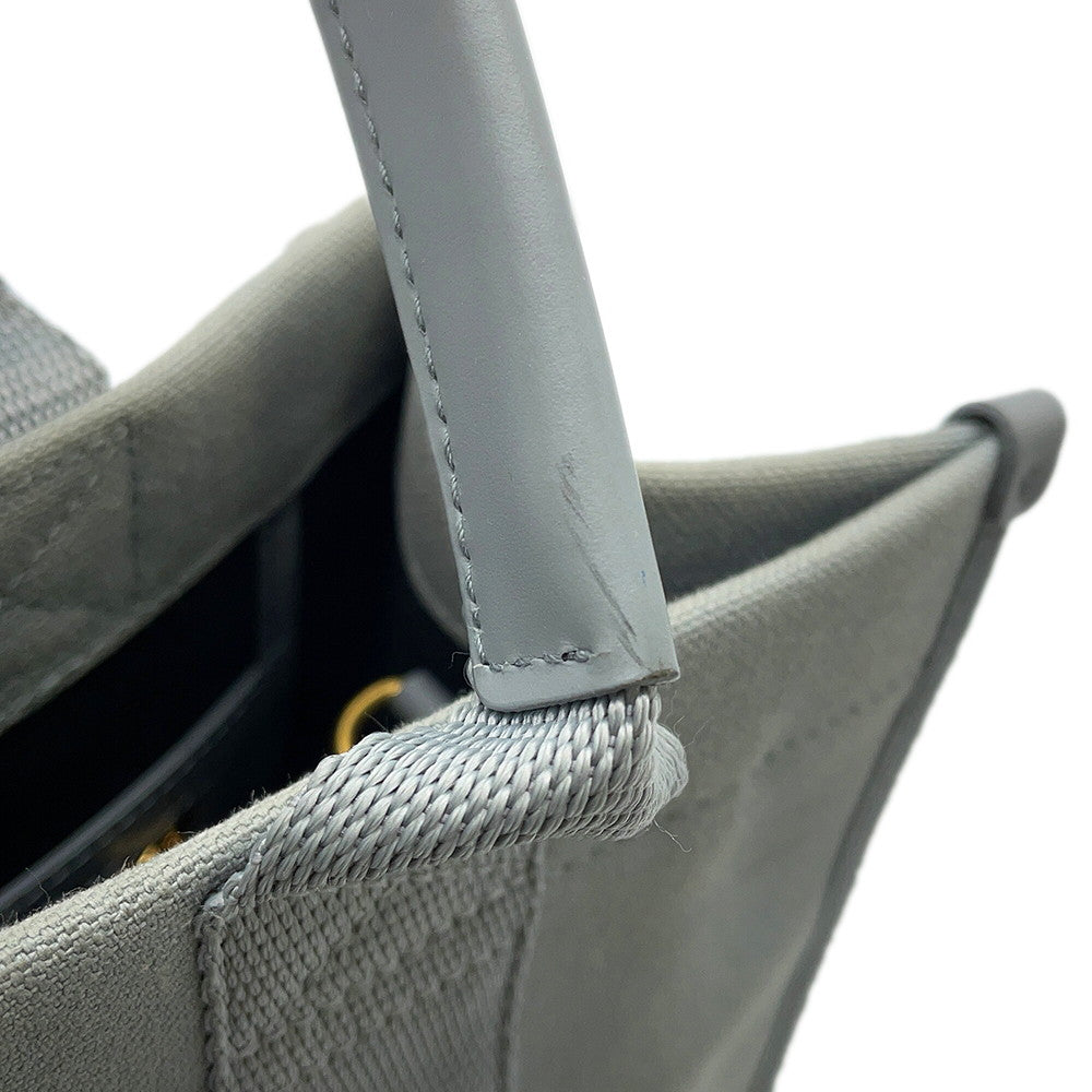 BALENCIAGA Hardware 2WAY Bag Gray671402 Canvas Leather Size S