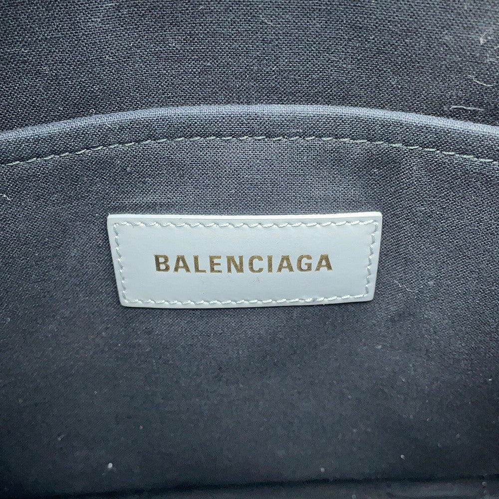 BALENCIAGA Hardware 2WAY Bag Gray671402 Canvas Leather Size S