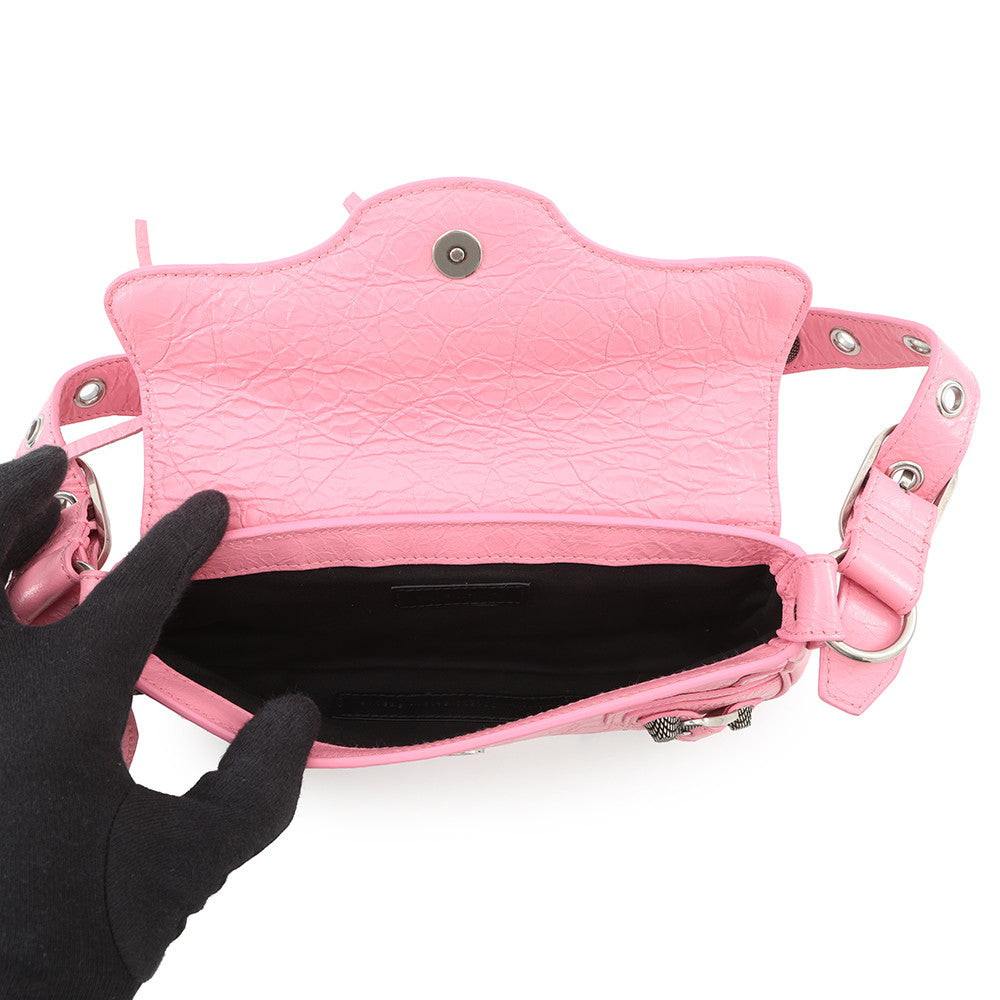 BALENCIAGA LucaGol Sling Bag Pink771670 Leather Size XS