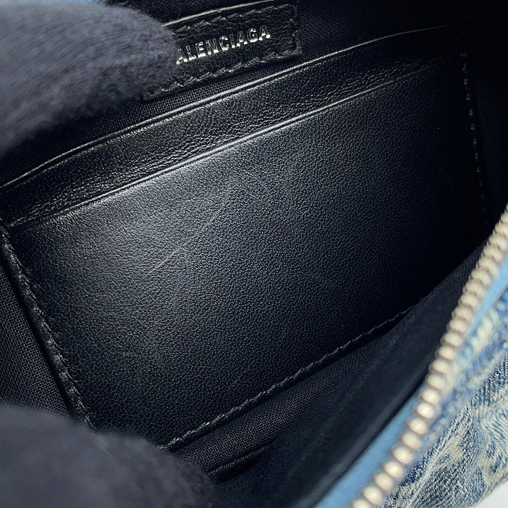 BALENCIAGA luka goal Blue/White695814 Denim Size Mini