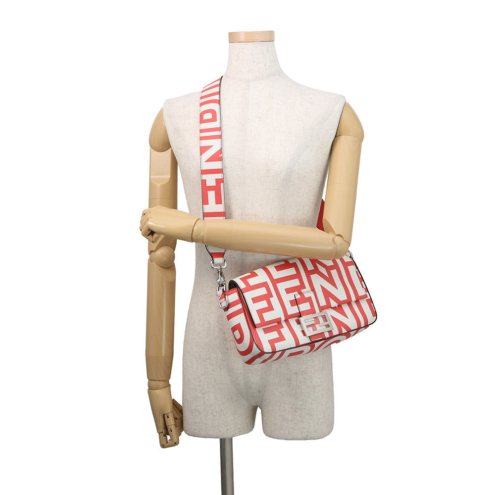 FENDI Marc Jacobs collaboration baguette White/Red8BR600 Leather