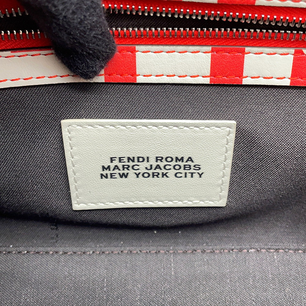 FENDI Marc Jacobs collaboration baguette White/Red8BR600 Leather