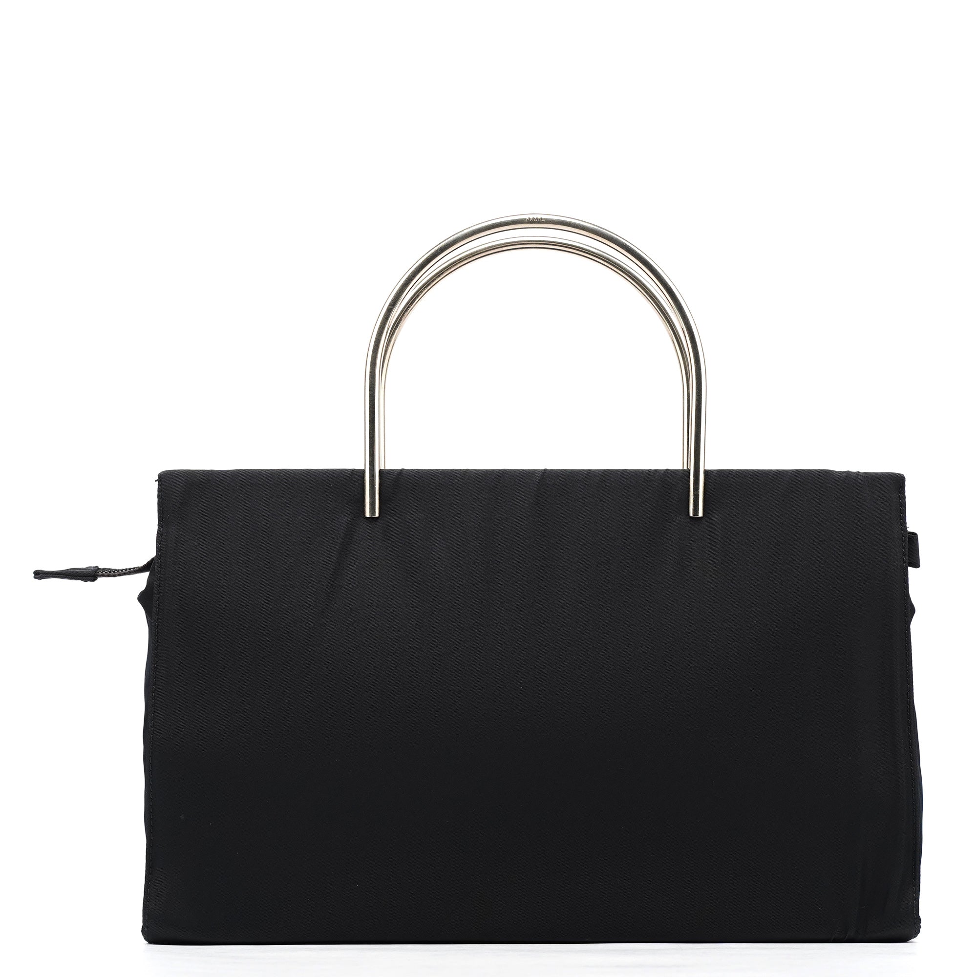 Navy Tessuto Metal Nylon Tote Bag