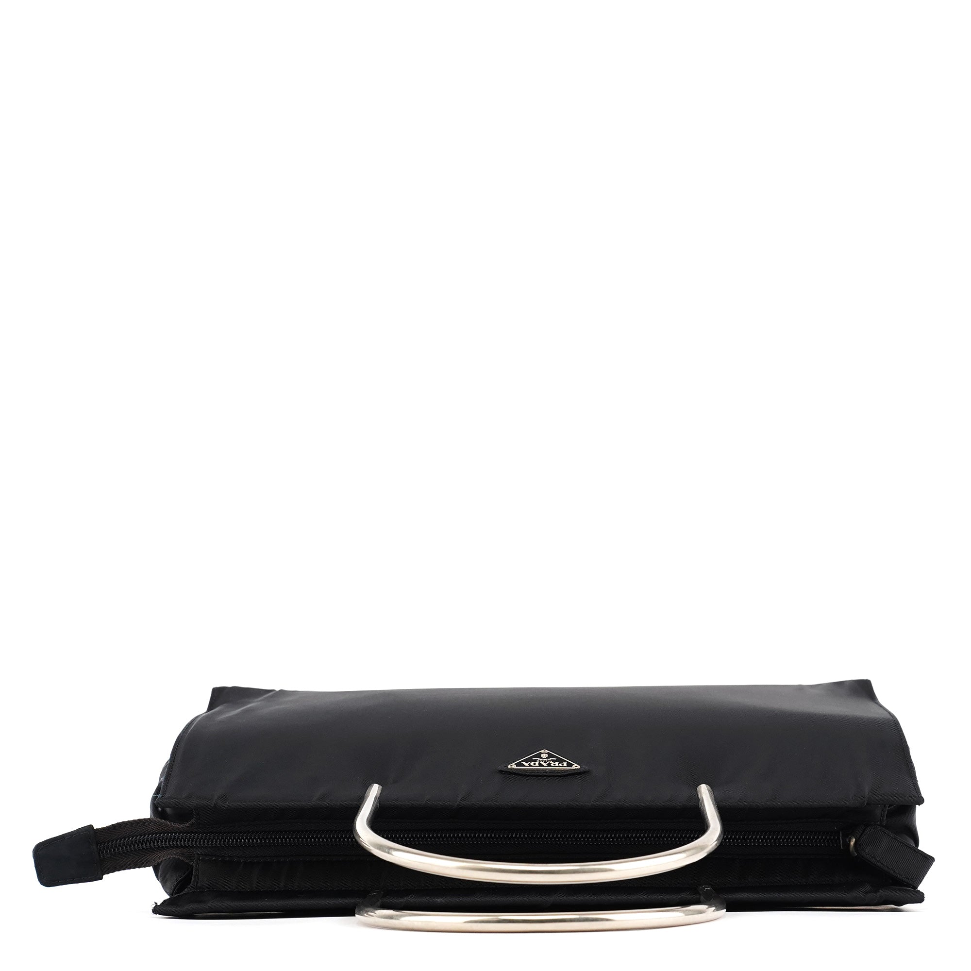 Navy Tessuto Metal Nylon Tote Bag
