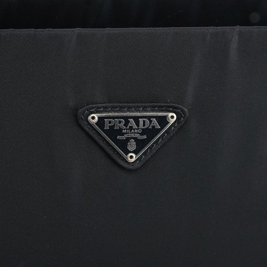 Navy Tessuto Metal Nylon Tote Bag