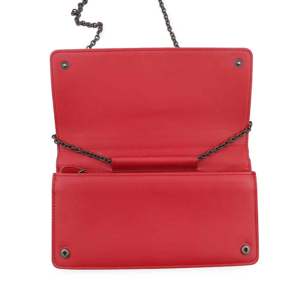 Bottega Veneta INTRECCIATO Chain wallet Red586906 Leather