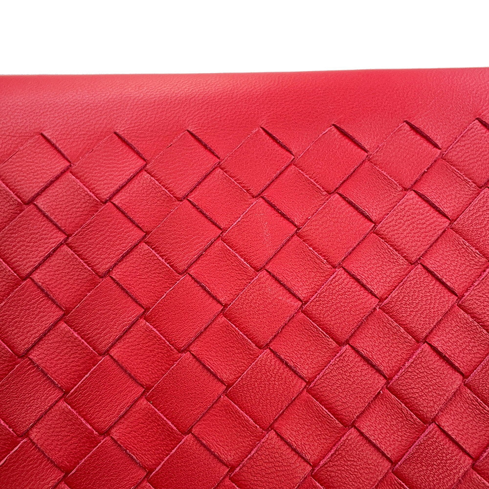 Bottega Veneta INTRECCIATO Chain wallet Red586906 Leather
