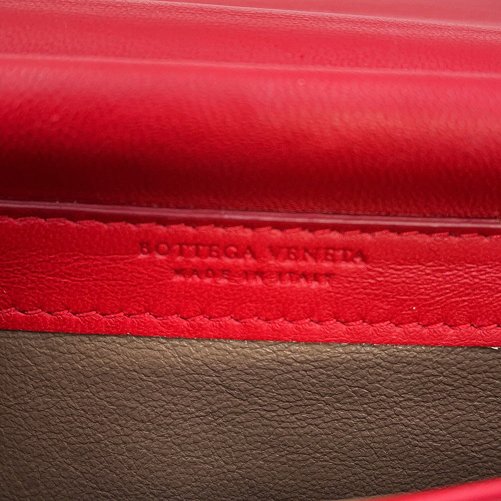 Bottega Veneta INTRECCIATO Chain wallet Red586906 Leather