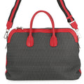 Valextra Valextra K-VAL My Logo Travel Bag Black/Red Canvas Leather
