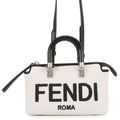 FENDI By the Way Shoulder Bag White/Black8BS067 Canvas Size Mini