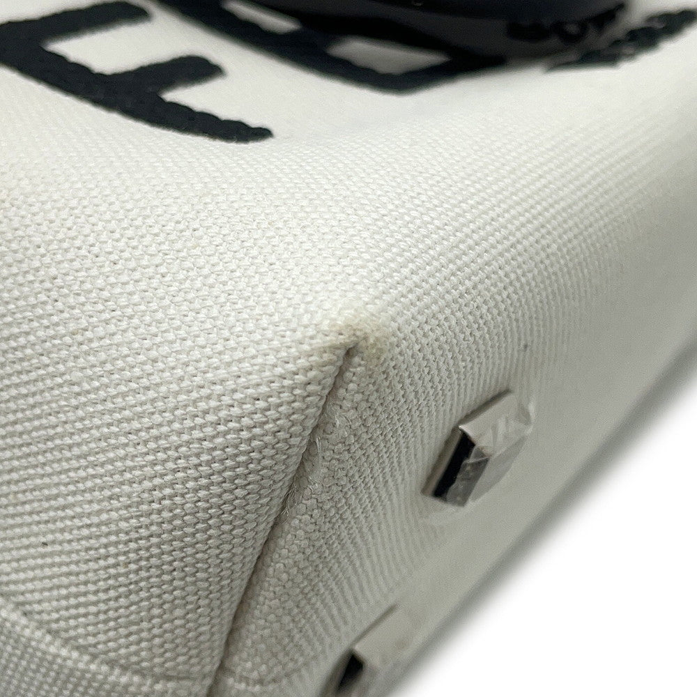 FENDI By the Way Shoulder Bag White/Black8BS067 Canvas Size Mini