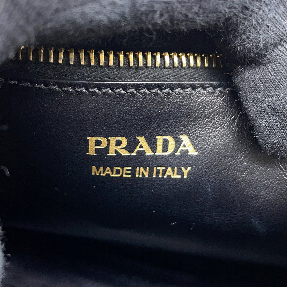 PRADA Mono Chrome 2-way Handbag Black1BA156 Saffiano LeatherLeather