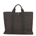 HERMES Her Line Tote Bag Gray Canvas Size MM