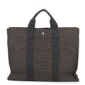 HERMES Her Line Tote Bag Gray Canvas Size MM